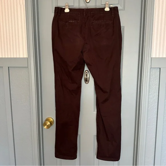 Bonobos Weekend Warrior 32/34 Men's Burgundy Slim Dress Pants - Picture 4 of 5